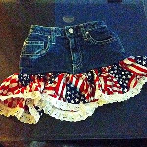 Toddler 4th of July Patriotic Skirt